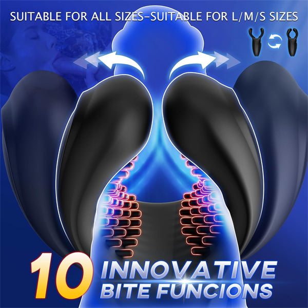 10 Dual Headed Bite & Vibration Penis trainer