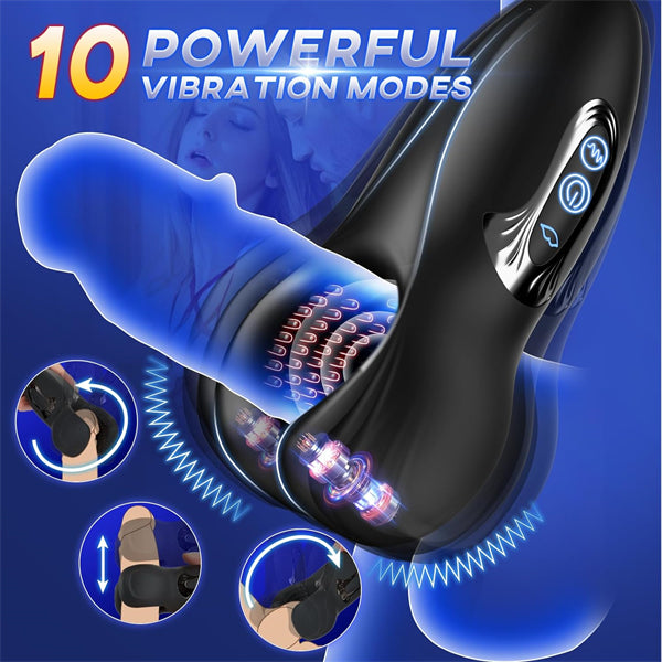 10 Dual Headed Bite & Vibration Penis trainer