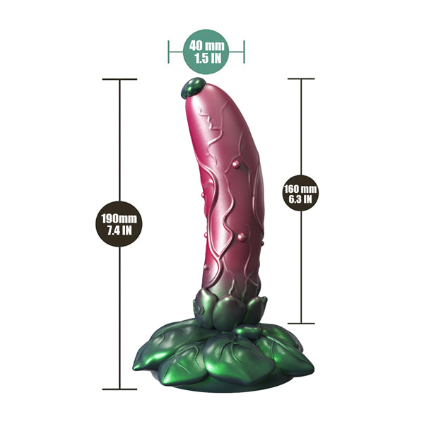 Rose Dildo Vibrator Metallic Luster Green