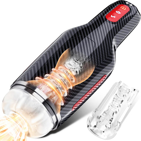 5 Sucking & 10 Vibrating Heating Male Stroker