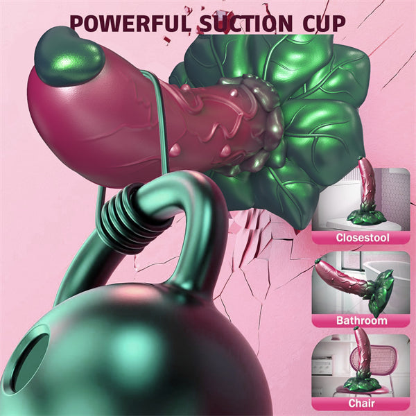 Rose Dildo Vibrator Metallic Luster Green