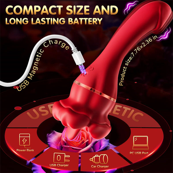 Big Mouth Rose Wand Vibrator