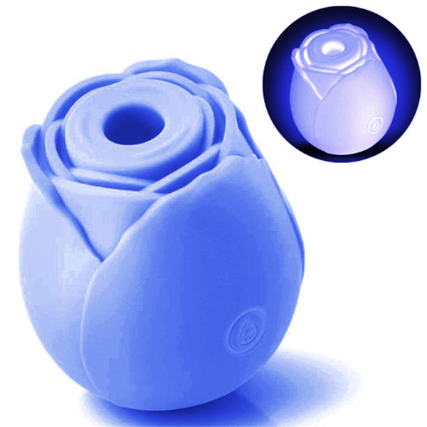 Glow In Dark Rose Vibrator Dark Blue