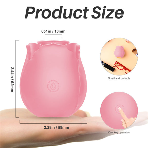 Glow In Dark Rose Vibrator Dark Pink