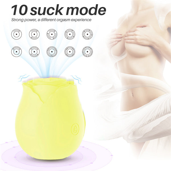 Glow In Dark Rose Vibrator Yellow