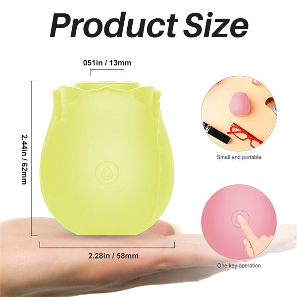 Glow In Dark Rose Vibrator Yellow