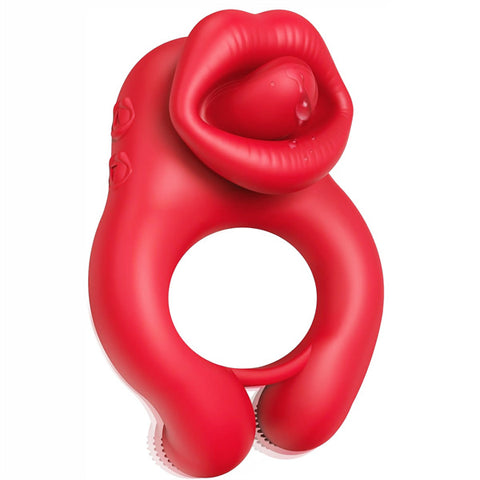 Mouth Biting Vibrating Cock Ring