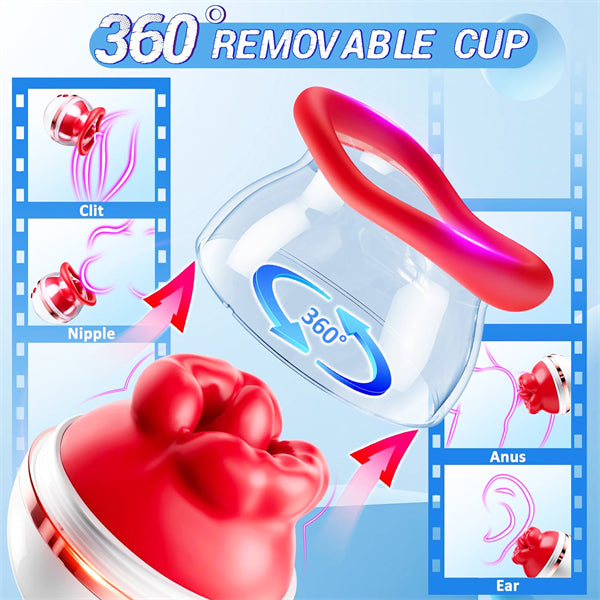 Imitation Big Mouth With Reinforced Suction Cup Rose Toy