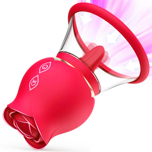 Rose Vibrators with 3 Brush Heads and Removable Cup