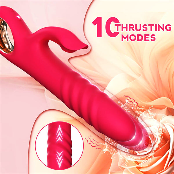 10 Thrusting Rabbit Dildo Vibrator