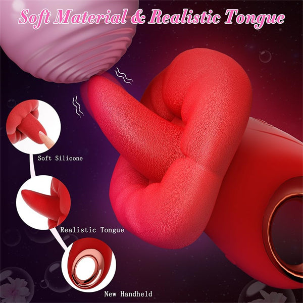 Tongue Licking Rose Toy Vibrator