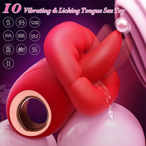 Tongue Licking Rose Toy Vibrator