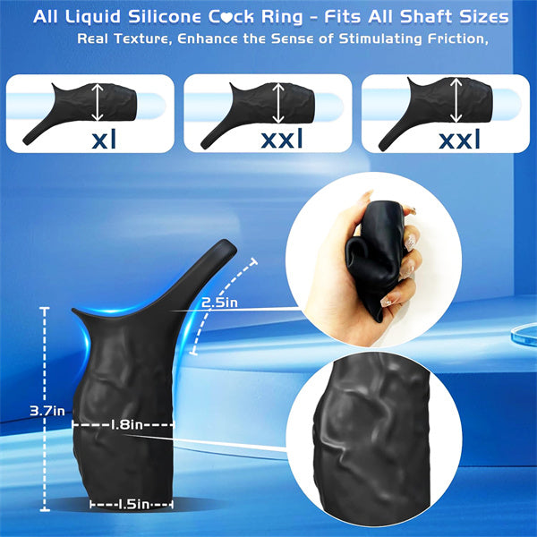 Vibrating Penis Sleeve Cock Ring Black