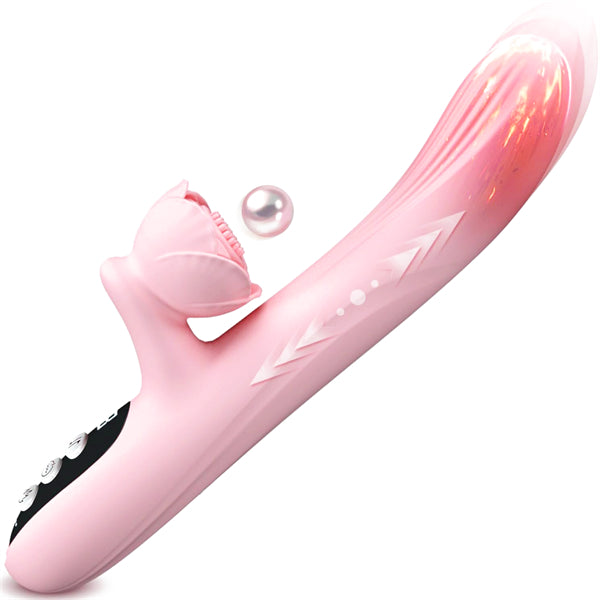 4 in 1 Thrusting Rose Rabbit Vibrator