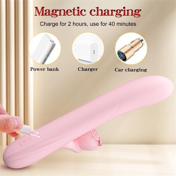 4 in 1 Thrusting Rose Rabbit Vibrator