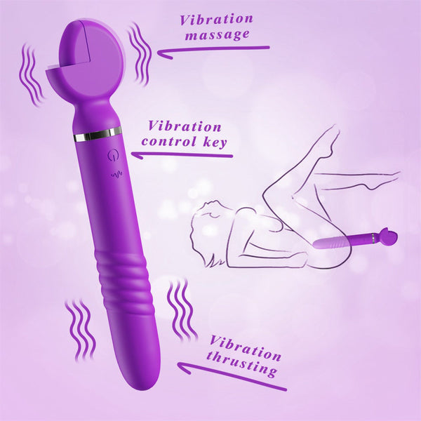 Thrusting Wrench Vibrator Purple