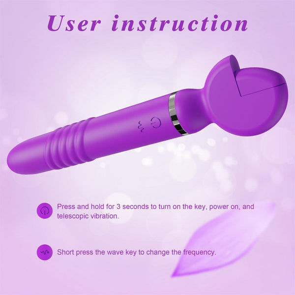 Thrusting Wrench Vibrator Purple