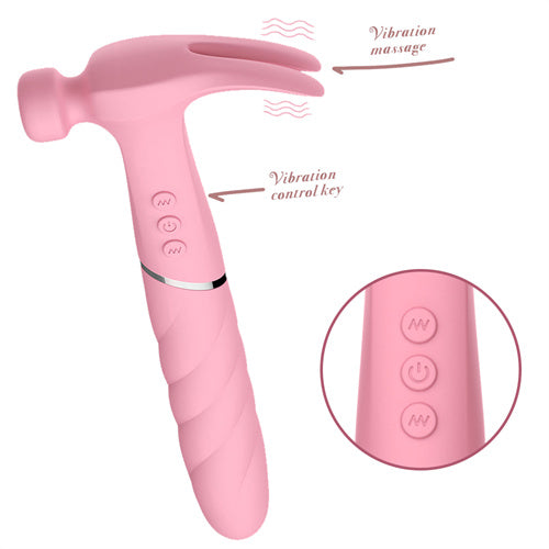 Rounded Hammer Vibrator Pink