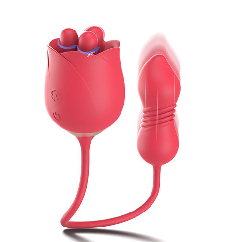 2in1 Rotating & Thrusting Rose Vibrator Alina