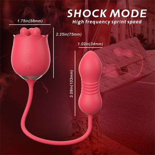 2in1 Rotating & Thrusting Rose Vibrator Alina