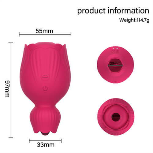 New 2in1 Sucking Short Rose Toy