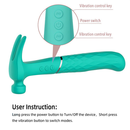 Curved Hammer Vibrator Green