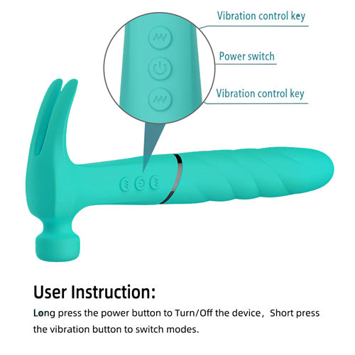 Rounded Hammer Vibrator Green