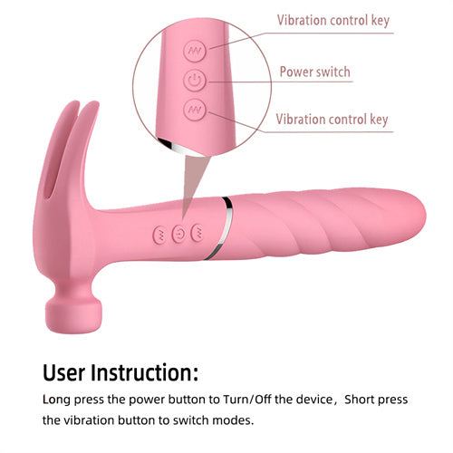 Curved Hammer Vibrator Pink