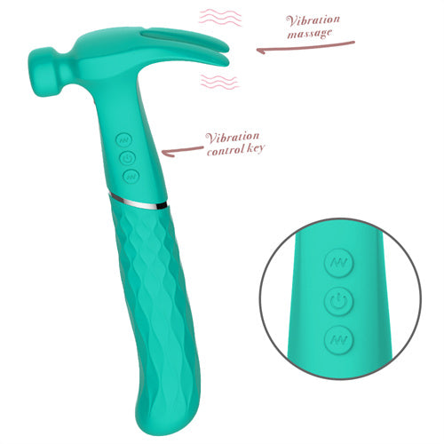 Curved Hammer Vibrator Green