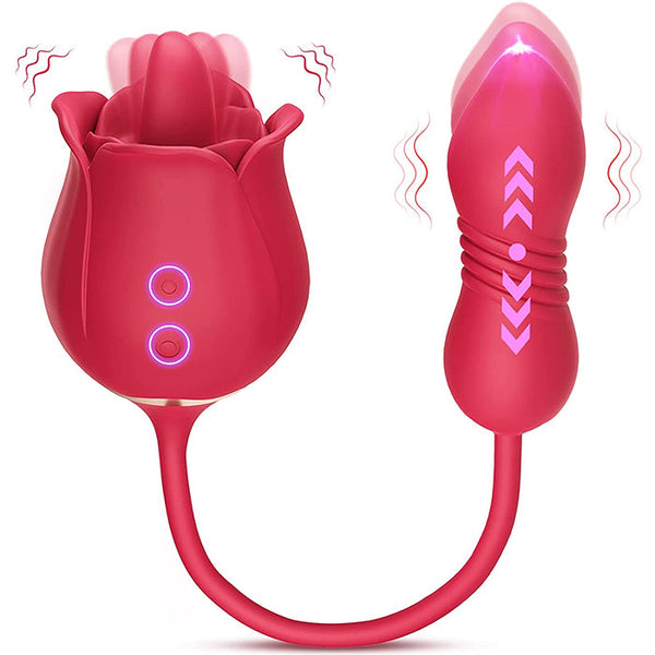 Rose Licking Vibrator Purple