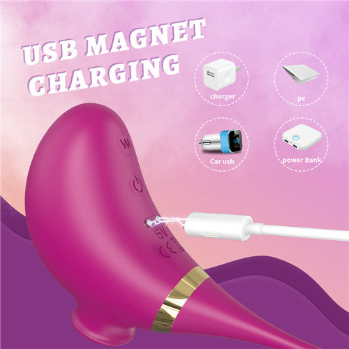 AMZING TOY_ 2IN1 Sucking Vibrator Kissing Angel