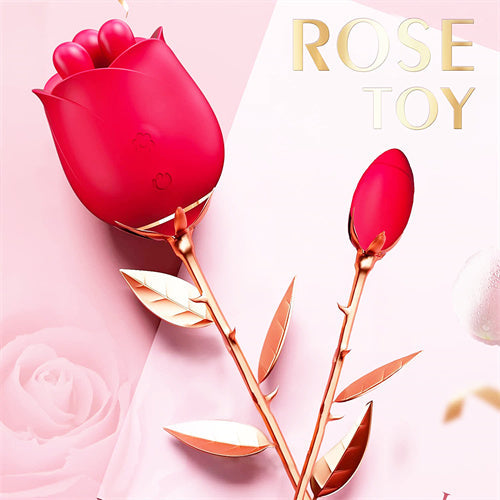 Kneading & Vibrating Rose Toy With Egg Julie