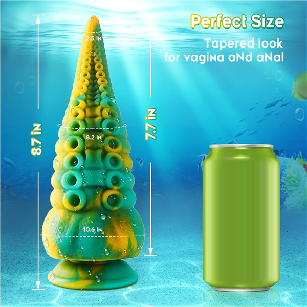 Tentacle G-spot Dildo Green/Yellow