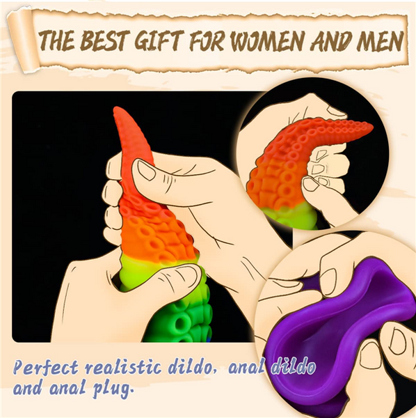 Tentacle G-spot Dildo Rainbow