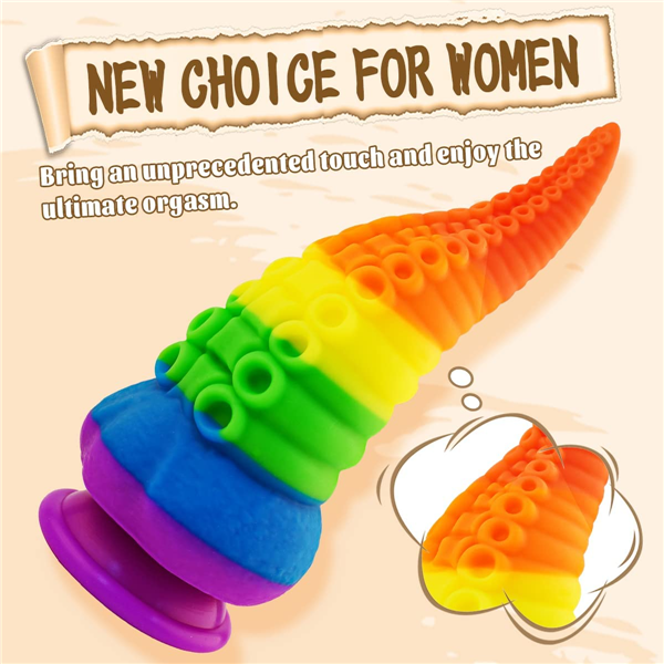 Tentacle G-spot Dildo Rainbow