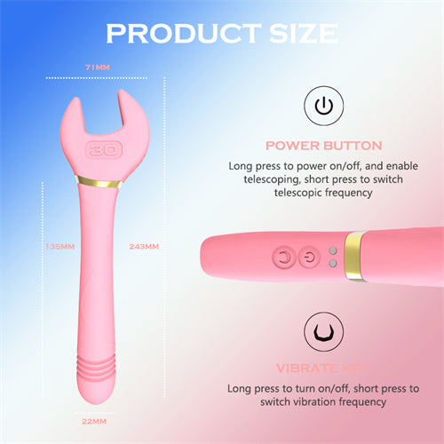 Thursting Wrench Vibrator Pink