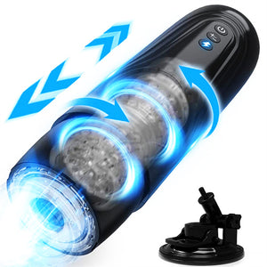 7 Thrusting & Rotating Black Stroker