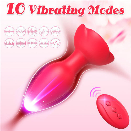 Rose Anal Vibrator Sarika Red