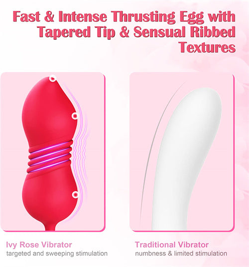 Thrusting Vibrator with Trio of Fondling Nubs Ivy