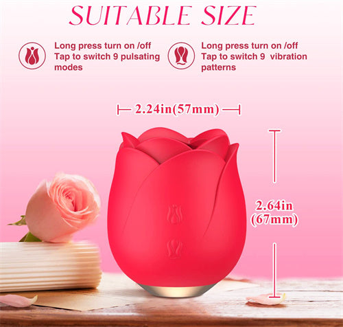 Rose Vibrator with 9 Tapping Modes Antonia