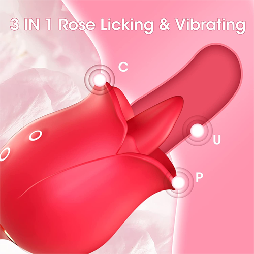 Rose Licking Vibrator Purple