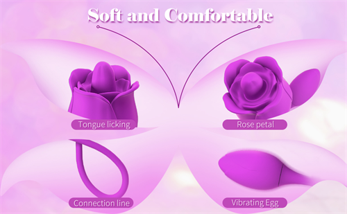 Rose Licking Vibrator Purple