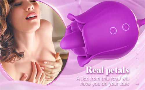 Rose Licking Vibrator Purple