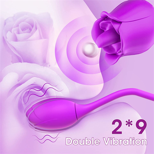 Rose Licking Vibrator Purple