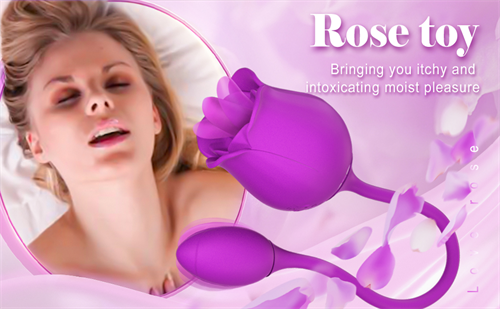 Rose Licking Vibrator Purple