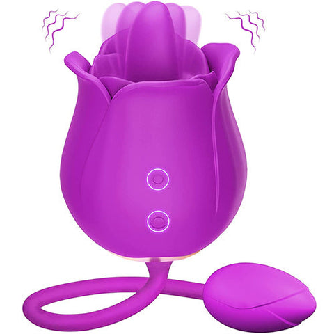 Rose Licking Vibrator Purple